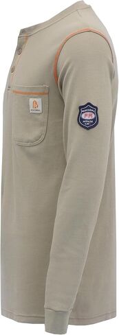 قمصان BOCOMAL FR قمصان مقاومة للهب FR T قميص NFPA2112/CAT2 7oz قمصان رجالية بأكمام طويلة مقاومة للحريق قمصان هينلي in Kuwait