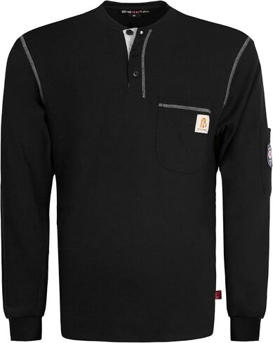 قمصان BOCOMAL FR قمصان مقاومة للهب FR T قميص NFPA2112/CAT2 7oz قمصان رجالية بأكمام طويلة مقاومة للحريق قمصان هينلي in Kuwait