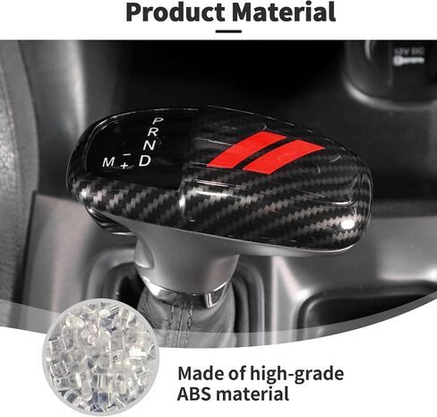 JWWY Gear Shift Shifter Knobs Cover Trim for 2015-2024+ Dodge Challenger Charger 2018-2023 Durango Interior Accessories Red Carbon Fiber in Kuwait