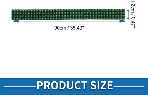 Car Door Edge Guards Strips Kit Anti-Scratch 35.43"x0.47" Car Bling Door Guard Crash Bumper Strip Bling Rhinestone Black Green in Saudi Arabia