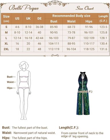 Belle Poque Women Sequin Jumpsuits High Waisted Jumpsuits Backless Long Wide Leg Jumpsuit Romper in Saudi Arabia