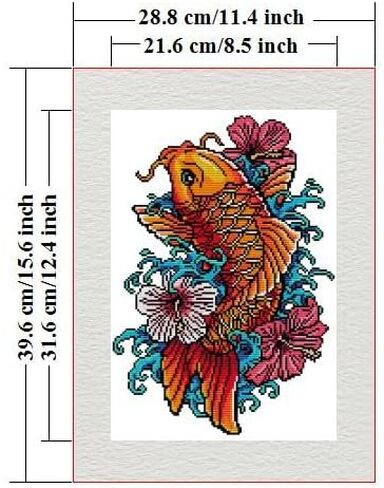 CROSSDECOR مجموعة غرز متقاطعة للمبتدئين، أنماط حيوانات، مجموعة تطريز مختومة يدويًا، مجموعة أدوات بداية بالإبرة، لوازم حرفية مصنوعة يدويًا 14 قيراط 2 خيوط، بدون إطار in Kuwait