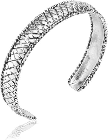 JEAN RACHEL JEWELRY سوار من الفضة الإسترليني عيار 925 للنساء - سوار مبطن بتصميم كلاسيكي - لا يسبب الحساسية، خالي من الرصاص والنيكل - مجموعة مصنوعة يدويًا in Kuwait