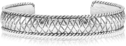 JEAN RACHEL JEWELRY سوار من الفضة الإسترليني عيار 925 للنساء - سوار مبطن بتصميم كلاسيكي - لا يسبب الحساسية، خالي من الرصاص والنيكل - مجموعة مصنوعة يدويًا in Kuwait