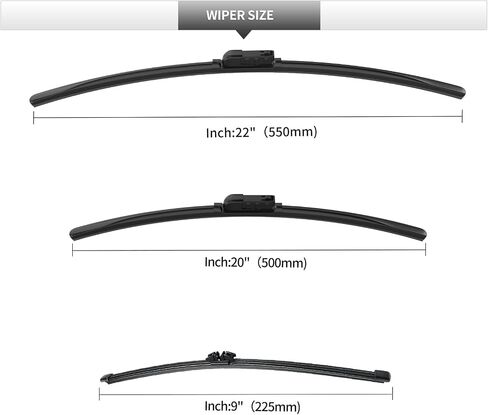Replacement For 2020-2023 Ford Explorer Windshield Wiper Blades-3 Pieces of Car Front And Rear Window Wiper blades in Kuwait