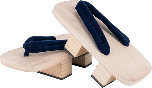 Men's Japanese Double Toothed Wooden Clogs Versatile Summer White woodwooden Slippers COS Elevated Thick Sole Shoes Clogs in Saudi Arabia