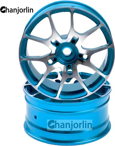 1/10 RC على الطريق الانجراف عجلات الحافات سداسية 12 مم محاور سباق رالي معدنية لإطارات السيارات في الشوارع بمقياس 1:10 إطارات Tamiya TT01 TT02 HSP 2S 3S بدون فرشاة HPI KYOSHO XV02 XV01 4 قطع (أزرق) in Kuwait