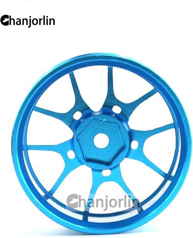 1/10 RC على الطريق الانجراف عجلات الحافات سداسية 12 مم محاور سباق رالي معدنية لإطارات السيارات في الشوارع بمقياس 1:10 إطارات Tamiya TT01 TT02 HSP 2S 3S بدون فرشاة HPI KYOSHO XV02 XV01 4 قطع (أزرق) in Kuwait