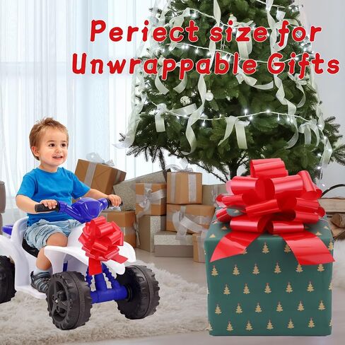 Large 12" Pull Bow, 2 Pcs Gift Bow for Present, Wrapping, Bikes, Appliances, Christmas, Parties, Decorations on Tables (Light Blue) in Kuwait