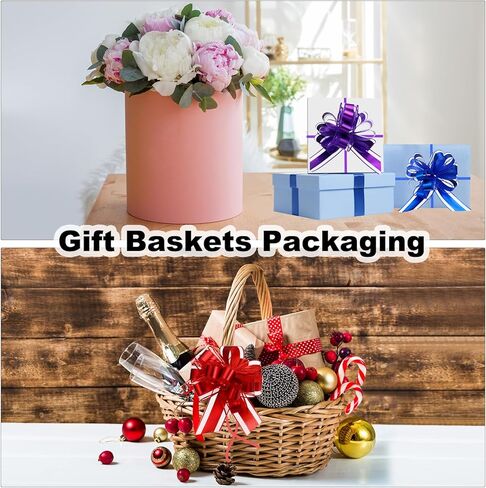 uxcell 20pcs Orange Pull Bows 6.3 Inches Wide Large Organza Ribbon Gift Bows for Gift Wrapping Gift Baskets Decor Wedding Parties Birthday Florist Packaging and Decoration in Saudi Arabia