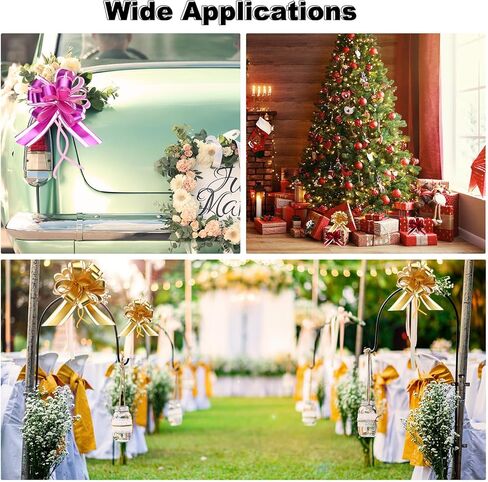 uxcell 20pcs Orange Pull Bows 6.3 Inches Wide Large Organza Ribbon Gift Bows for Gift Wrapping Gift Baskets Decor Wedding Parties Birthday Florist Packaging and Decoration in Saudi Arabia