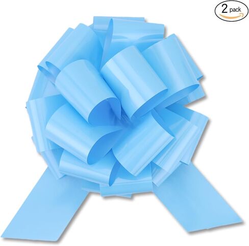 Large 12" Pull Bow, 2 Pcs Gift Bow for Present, Wrapping, Bikes, Appliances, Christmas, Parties, Decorations on Tables (Light Blue) in Kuwait