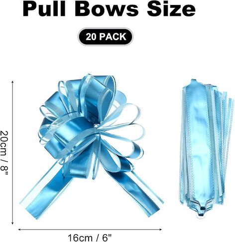 uxcell 20pcs Orange Pull Bows 6.3 Inches Wide Large Organza Ribbon Gift Bows for Gift Wrapping Gift Baskets Decor Wedding Parties Birthday Florist Packaging and Decoration in Saudi Arabia