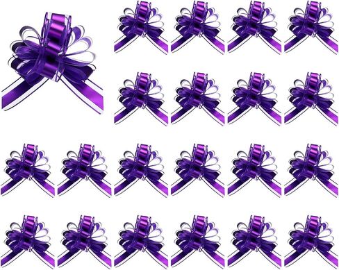 uxcell 20pcs Orange Pull Bows 6.3 Inches Wide Large Organza Ribbon Gift Bows for Gift Wrapping Gift Baskets Decor Wedding Parties Birthday Florist Packaging and Decoration in Saudi Arabia