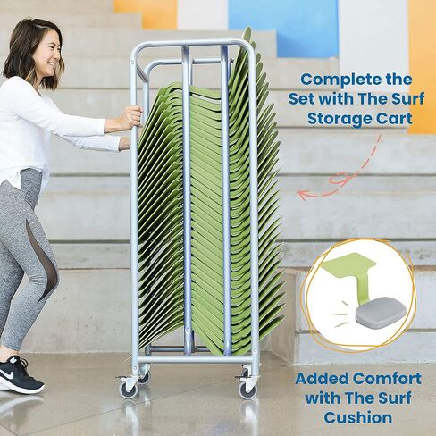 ECR4Kids The Surf مكتب لاب محمول، مقاعد مرنة، أخضر عشبي، 10 عبوات in Saudi Arabia