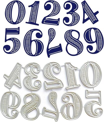 Number Embossing Cutting Dies for Birthday Card Party Invitation Making DIY Scrapbooking Album Craft Numbers Die Cuts Number Dies for Die-Cuts Card Making Accessories, Card Making Metal Scrapbooking in Saudi Arabia