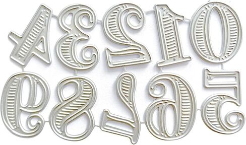 Number Embossing Cutting Dies for Birthday Card Party Invitation Making DIY Scrapbooking Album Craft Numbers Die Cuts Number Dies for Die-Cuts Card Making Accessories, Card Making Metal Scrapbooking in Saudi Arabia