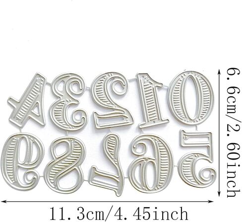 Number Embossing Cutting Dies for Birthday Card Party Invitation Making DIY Scrapbooking Album Craft Numbers Die Cuts Number Dies for Die-Cuts Card Making Accessories, Card Making Metal Scrapbooking in Saudi Arabia