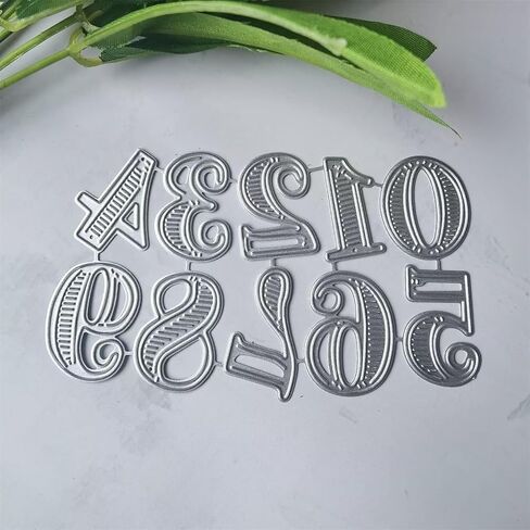 Number Embossing Cutting Dies for Birthday Card Party Invitation Making DIY Scrapbooking Album Craft Numbers Die Cuts Number Dies for Die-Cuts Card Making Accessories, Card Making Metal Scrapbooking in Saudi Arabia