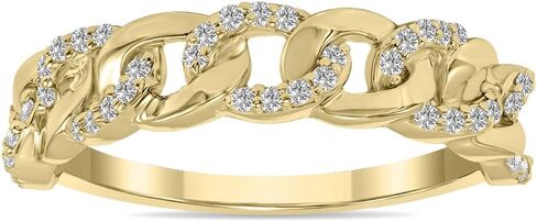 1/3 CTW Chain Style Lab Grown Diamond Band Available in 10K White Gold And 10K Yellow Gold (F-G Color, VS1- VS2 Clarity) in Saudi Arabia