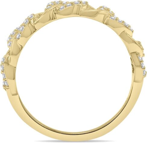 1/3 CTW Chain Style Lab Grown Diamond Band Available in 10K White Gold And 10K Yellow Gold (F-G Color, VS1- VS2 Clarity) in Saudi Arabia