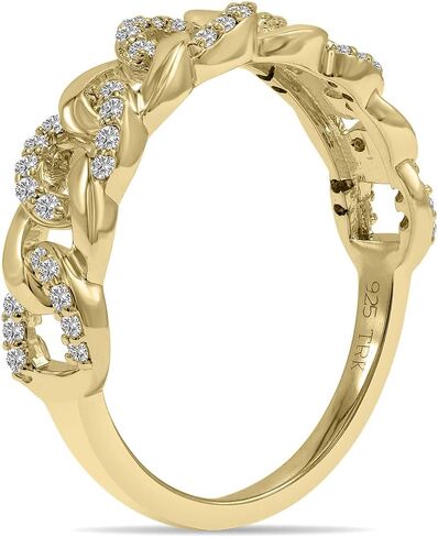 1/3 CTW Chain Style Lab Grown Diamond Band Available in 10K White Gold And 10K Yellow Gold (F-G Color, VS1- VS2 Clarity) in Saudi Arabia