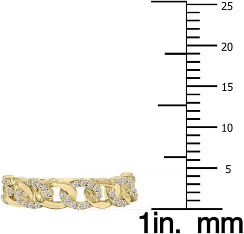 1/3 CTW Chain Style Lab Grown Diamond Band Available in 10K White Gold And 10K Yellow Gold (F-G Color, VS1- VS2 Clarity) in Saudi Arabia