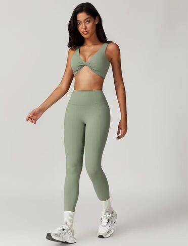 ABOCIW Workout Sets for Women Twist Front Cross Back Sports Bra High Waist Leggings 2 Piece Yoga Outfits in Saudi Arabia
