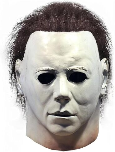 Michael Myers Mask, Halloween Movie Horror Killer Latex Mask, Michael Myers Costume Props for Cosplay in Saudi Arabia
