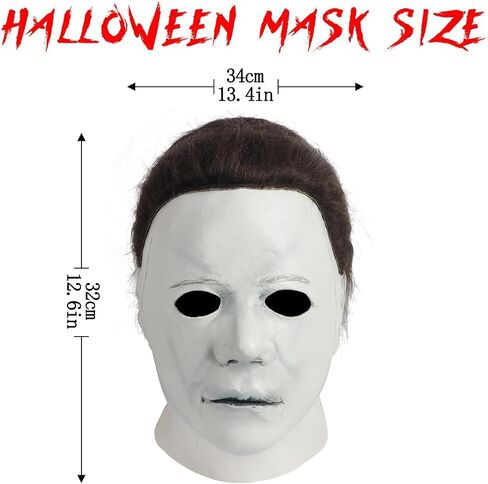 Michael Myers Mask, Halloween Movie Horror Killer Latex Mask, Michael Myers Costume Props for Cosplay in Saudi Arabia