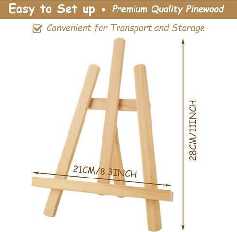 8 عبوات من الحوامل الخشبية مقاس 11 بوصة، حامل حامل للوحات الرسم والفنون والحرف اليدوية، حوامل الطاولة لعرض حامل لافتة صور قماشية محمولة in Kuwait