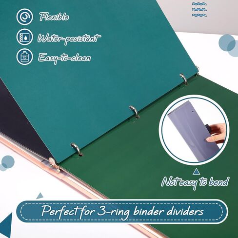 Honoson 24 Sets 8 Tab Binder Dividers for 3 Ring Binders 8.5 x 11 Inch Paper Multicolor Dividers with Plastic Film 3 Hole Punched Page Dividers Sturdy Binder Index Dividers for School (Multicolored) in Saudi Arabia