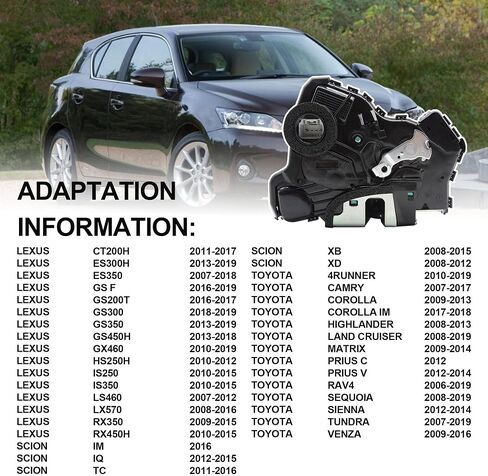 HiSport Door Lock Actuator Motor Front Left Driver Side 69040-0C050 - Compatible with Toyota 4Runner Camry Tundra Sequoia, Lexus ES350 GS350 LS460 RX450h, Scion tC xB xD in Saudi Arabia