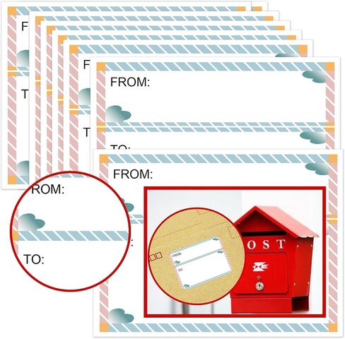 80 Pcs to and from Christmas Holiday Gift Tag from/to Return Postage Guaranteed Mailing Labels 3X4 inch from/to Address Mailing Stickers for Package School,Home,Office in Saudi Arabia
