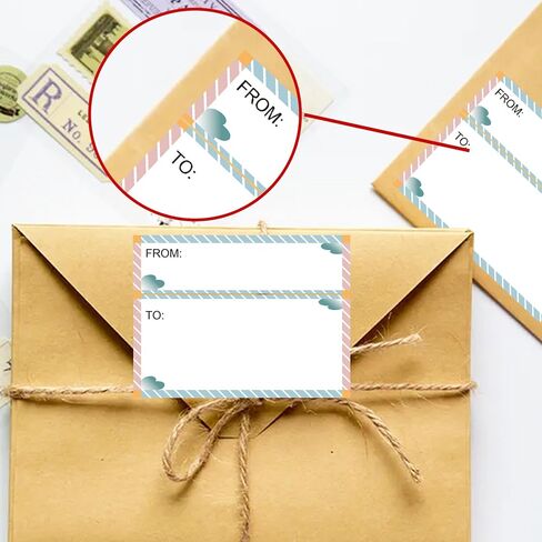 80 Pcs to and from Christmas Holiday Gift Tag from/to Return Postage Guaranteed Mailing Labels 3X4 inch from/to Address Mailing Stickers for Package School,Home,Office in Saudi Arabia
