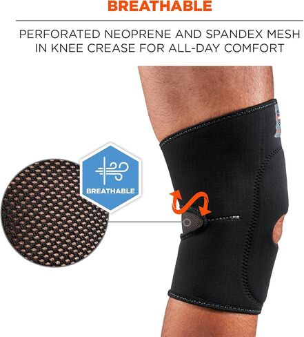 Ergodyne ProFlex 620 Knee Sleeve, Black, Small in Saudi Arabia