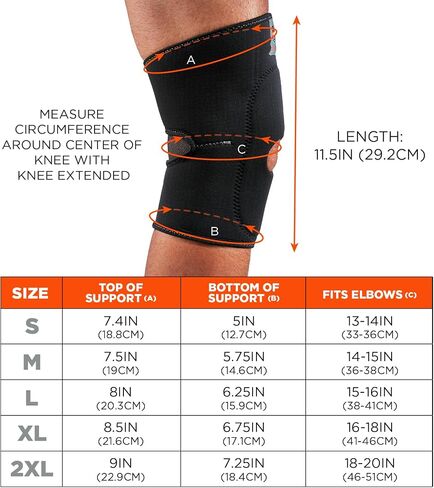 Ergodyne ProFlex 620 Knee Sleeve, Black, Small in Saudi Arabia