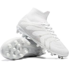 Boys Soccer Cleats for Kids Athletic Turf Shoes for Outdoor Training Easy to Wear Kids Soccer Shoes