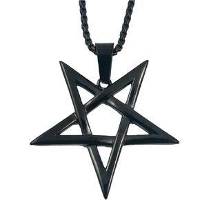Pentagram Necklace Inverted Pagan Satanic Goth Occult Witchcraft