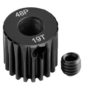Steel 48P 5mm Bore Pinion Motor Gear 17-29T for Arrma HPI Kyosho Losi Axial Tra-xxas Tamiya 1/5 1/6 1/8 1/10 RC Car Monster Truck Buggy (23T)