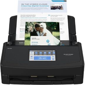 ScanSnap iX1600 Premium Color Duplex Document Scanner for Mac and PC with 4-Year Protection Plan, Black