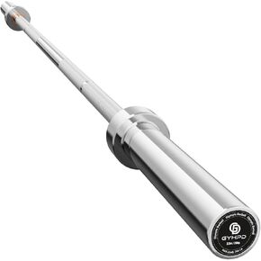 4ft/7ft Olympic Barbell for Strength Training and Weightlifting Hip Thrusts Squats, No. 45 Steel Chrome Finish Barbell Curl Bar for Home Gym