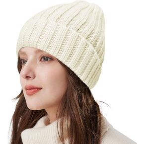 ZOORON 1&2 Winter Beanie for Women Soft Warm Slouchy Knit Hat Ski Stocking Cuffed Cap