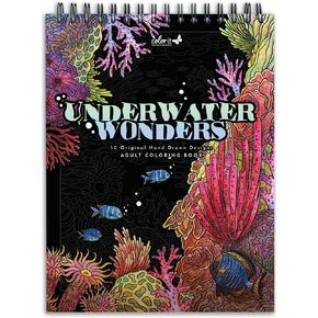 ColorIt Pirates Spiral Bound Adult Coloring Book, 50 Original Designs with Perforated Pages, Lay Flat Solid Book Cover, Ink Blotter Paper | For Arts and Crafts, Pirates Coloring Books for Adults