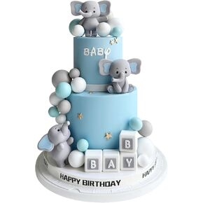 15Pcs Bear Cake Toppers - Cute Mini Animal Characters Figure for Cake Decorations Bear Figurines with Train & Pearl Balls DIY Cake Toppers for Boy Girl Baby Shower Birthday Party Supplies (Colorful)