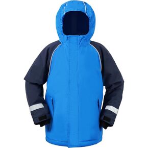 Owntop Kids Ski Jacket | Waterproof Snow Jacket Hooded | Insulated Lining | Reflective Strip | Fit for 3-12 Years