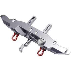 Aluminum Rear Bumper with Trailer Hitch for 1/10 Traxxas TRX4 RC Crawler Upgrade Parts (Black)
