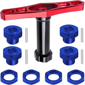 RC 17mm Hex Wheel Adapters & Wrench Set for 1/8 Scale Monster Trucks and Off-Road Buggies