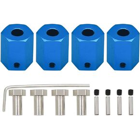 Rcawd 12mm Wheel Hex Hub Adaptor Compatible with Arrma 3s Blx Upgrade Parts Wheel Hex Hub Adaptor for Arrma New Old Big Rock Arrma Typhon Arrma Mega550 Arrma Vorteks Arrma Senton Arrma Granite Blue