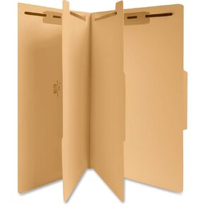 Sparco 95008 Six Part Folders, 2-Inch Exp., 2 Div, Legal, 25/BX, Manila